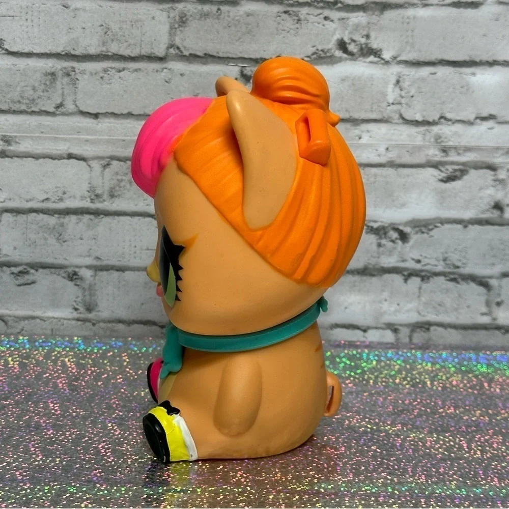 L.O.L. Surprise! LOL NEON KITTY Biggie Pet Coin Bank with Collar 7 Inches